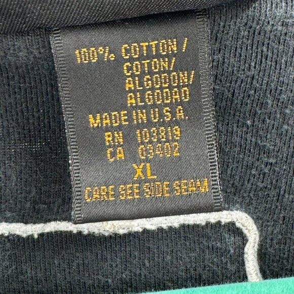 Harley-Davidson Black Cotton Tank Top Men XL Embroidered Logo Front & Logo Patch - Picture 6 of 7